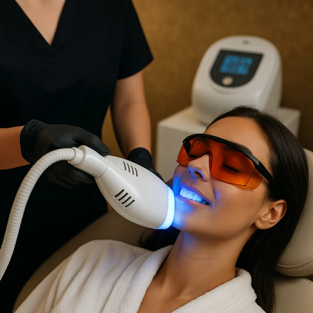 Teeth whitening treatment at Euphoria Aesthetics & Laser in downtown St. Petersburg, Florida