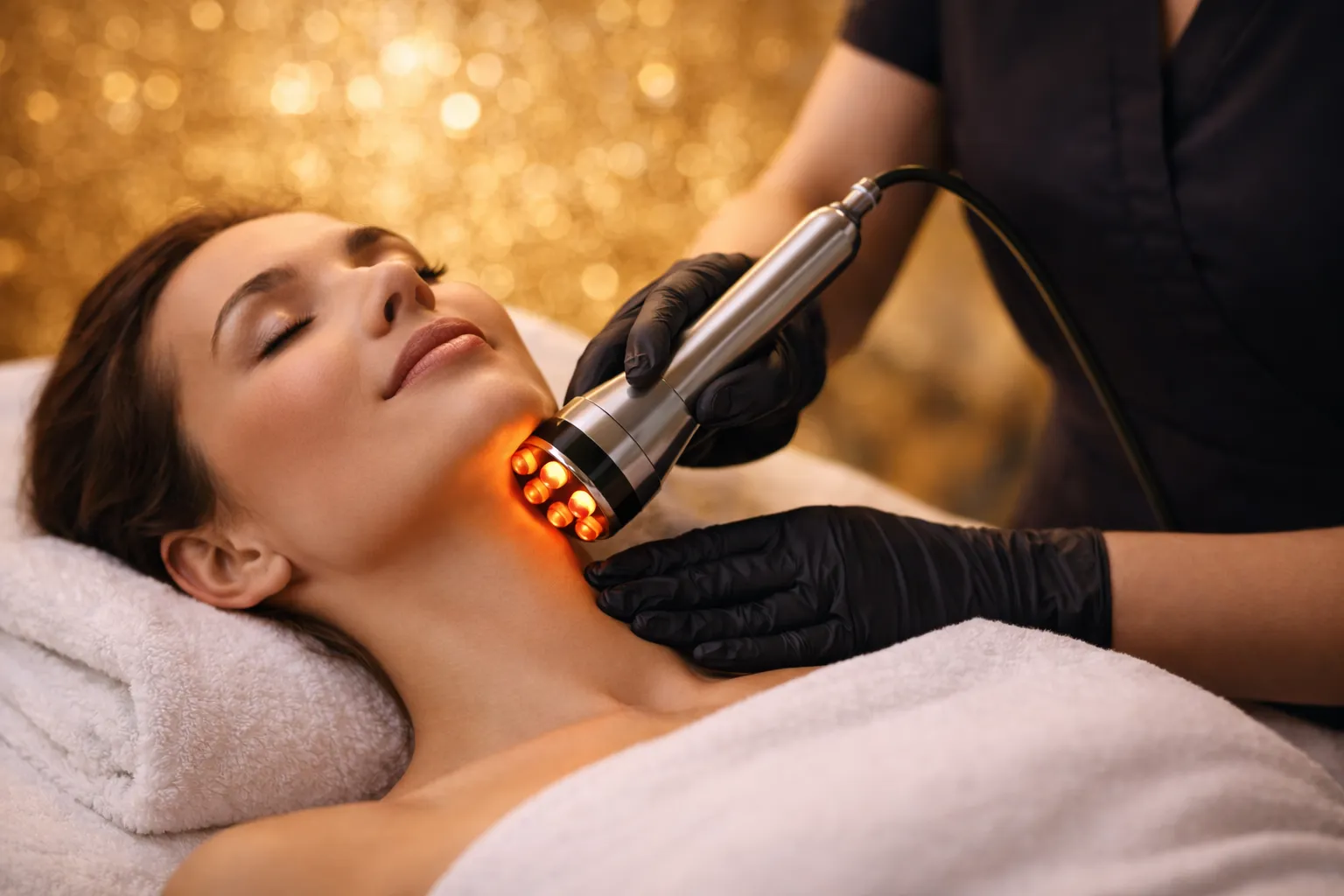 RF skin tightening treatment setting at Euphoria Aesthetics & Laser in downtown St. Petersburg, Florida