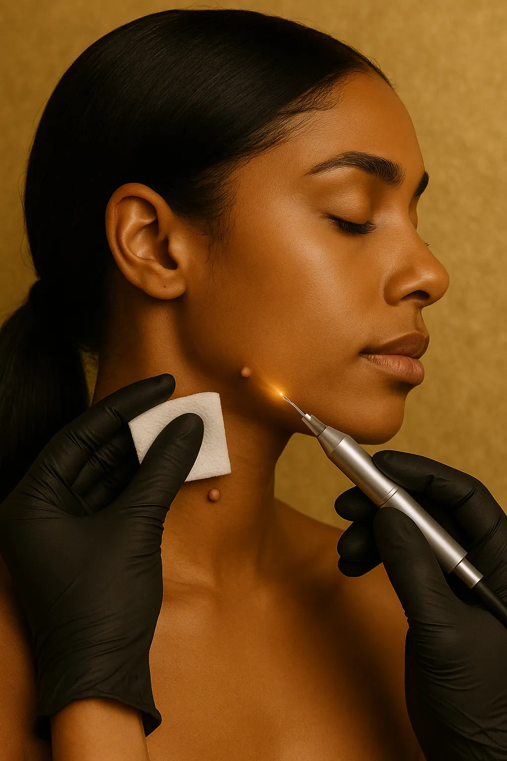 Skin tag removal treatment setting at Euphoria Aesthetics & Laser in downtown St. Petersburg, Florida